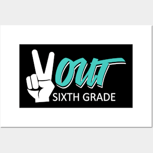 Peace Out Sixth Grade Graduation T-Shirt Last Day of School Posters and Art